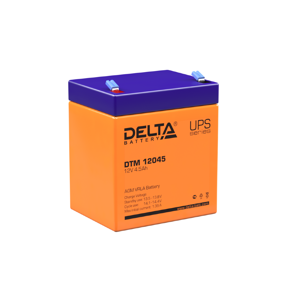 Все АКБ Delta DTM 12045 Аккумулятор герметичный свинцово-кислотный видеонаблюдения в магазине Vidos Group