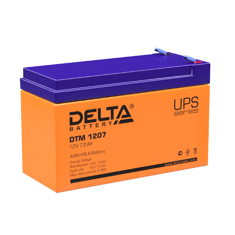 Все АКБ Delta DTM 1207 Аккумулятор герметичный свинцово-кислотный видеонаблюдения в магазине Vidos Group