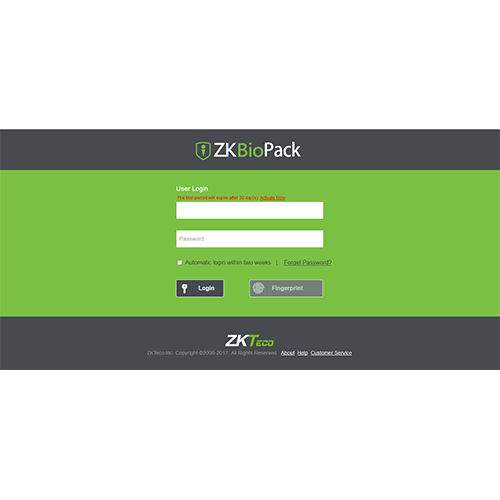 ZKTeco ZKBioPack скуд - система контроля и управления доступом zkbiopack