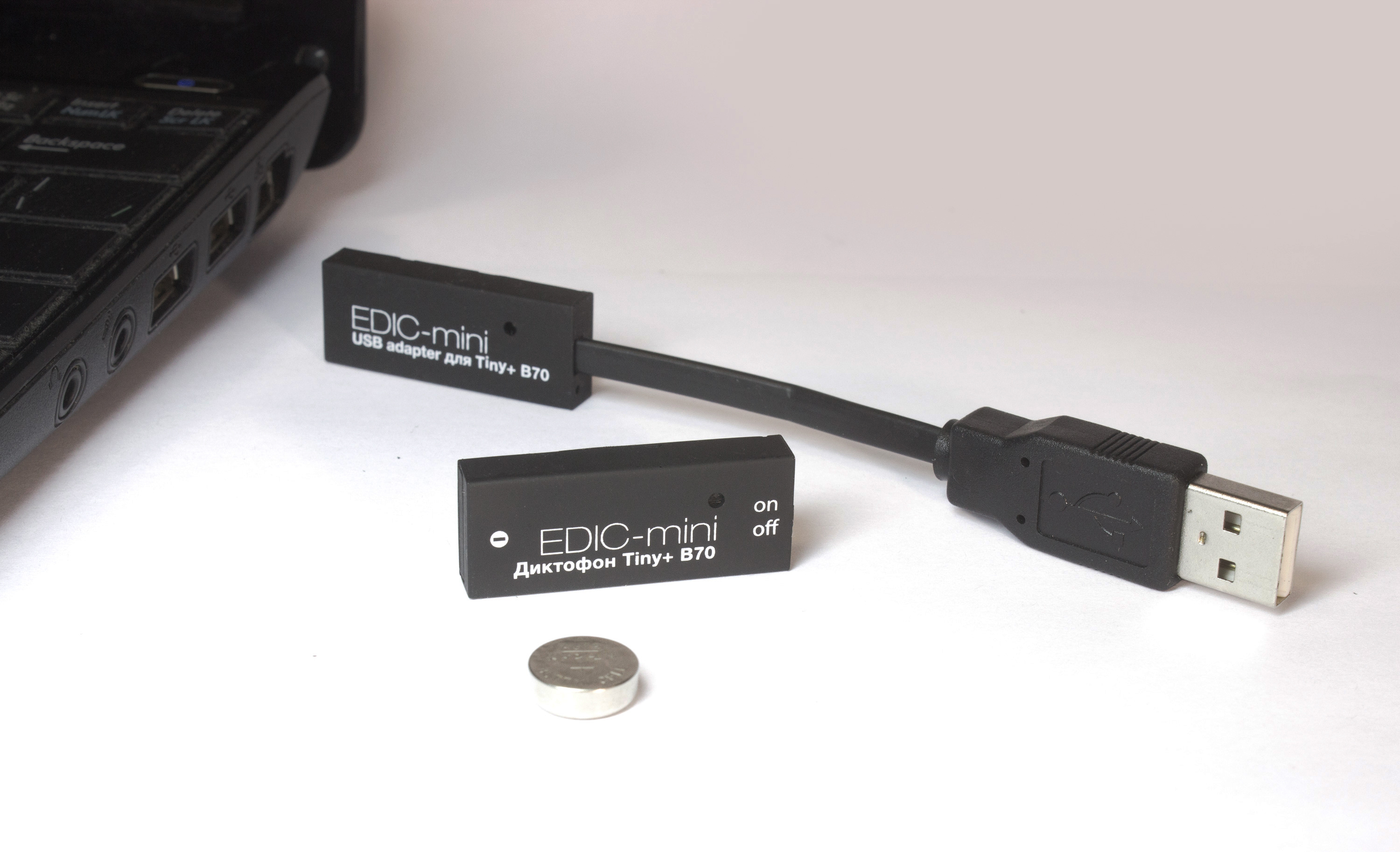 Телесистемы EM Tiny+ B70-75HQ (пластик, размер 7*15*37мм, вес 7г, автономность до 10ч, батарейка)