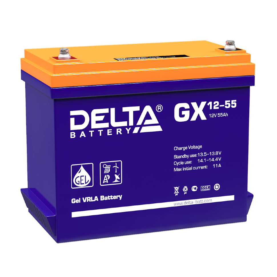 Все DELTA battery GX 12-55 видеонаблюдения в магазине Vidos Group