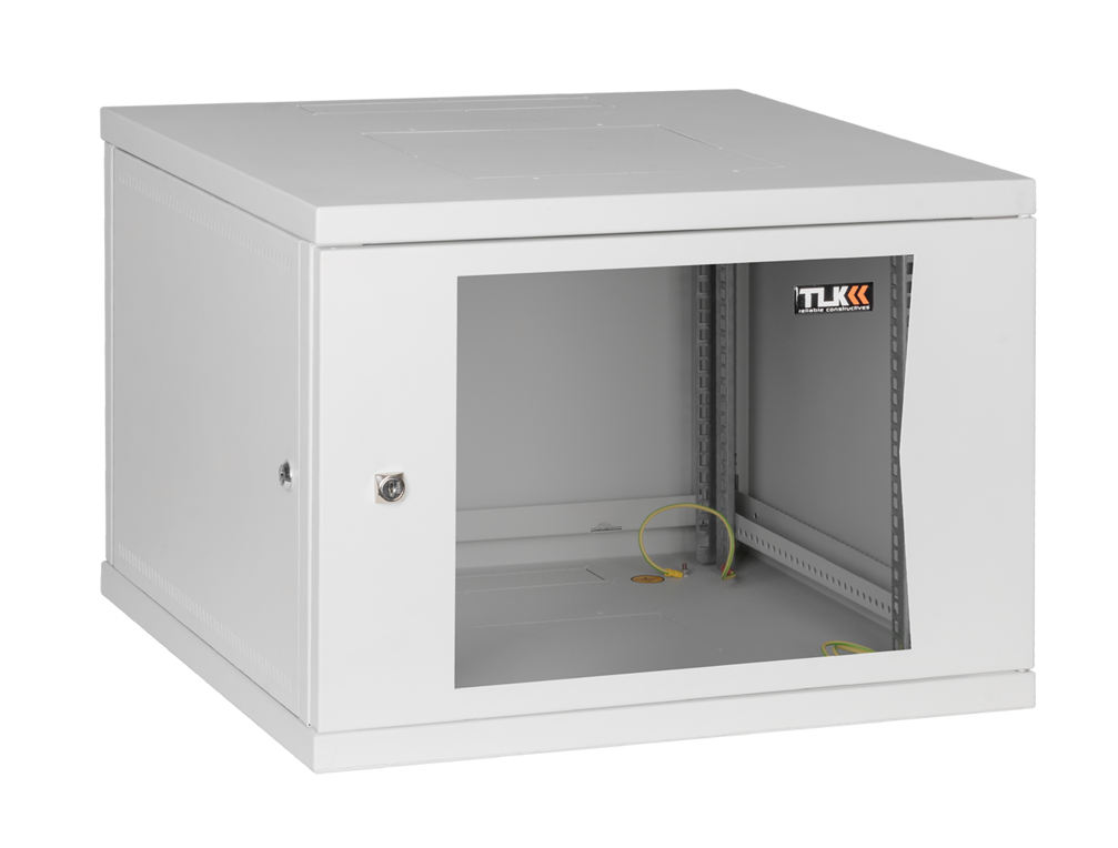 Все TLK TWP-WG-095445-G-GY настенный цельносварной шкаф 19", 9U,стеклянная дверь,Ш540хВ439хГ450мм видеонаблюдения в магазине Vidos Group