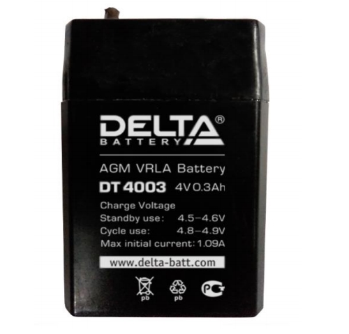 Все DELTA battery DT 4003 аккумуляторные батареи для охранно-пожарных систем видеонаблюдения в магазине Vidos Group
