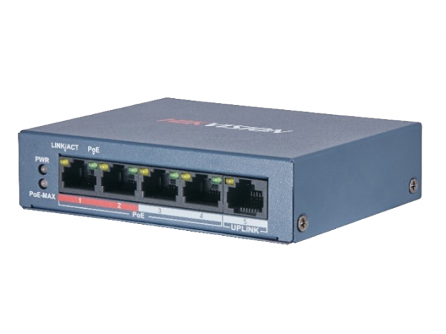 Все Hikvision DS-3E0105P-E/M(B) сетевой коммутатор без РоЕ видеонаблюдения в магазине Vidos Group