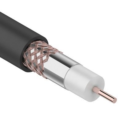 Rexant RG-6U+Cu, 75 Ом, Cu/Al/Cu, 64%, 305 м OUTDOOR REXANT (01-2232) кабель радиочастотный