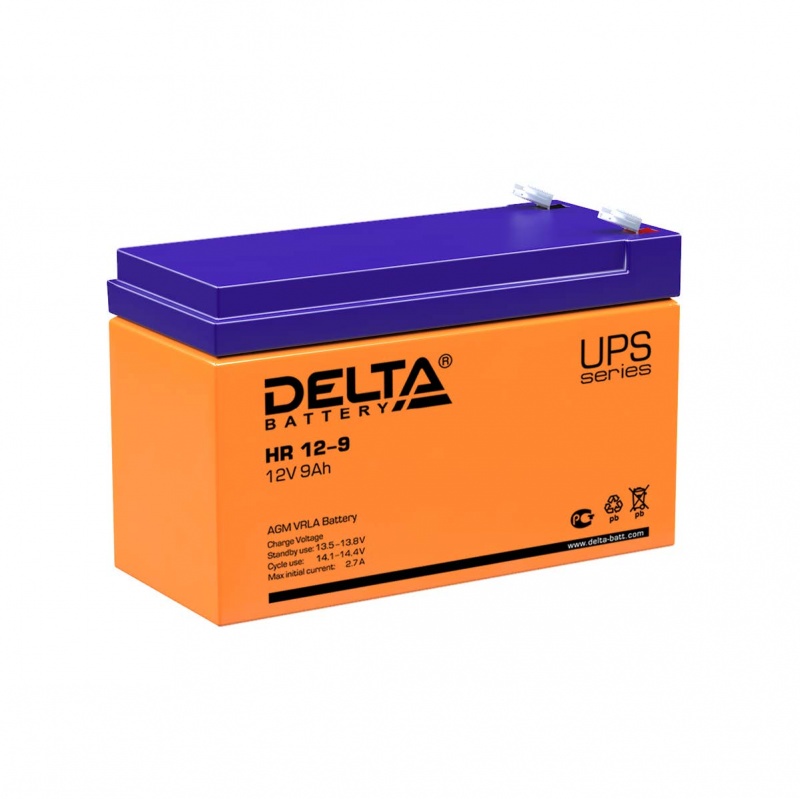 Все АКБ Delta HR 12-9 аккумуляторная батарея видеонаблюдения в магазине Vidos Group