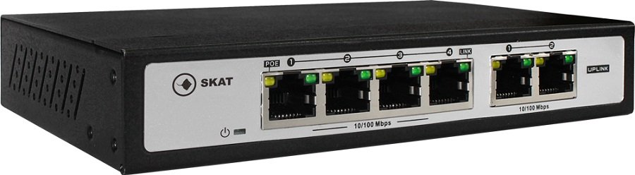 Все БАСТИОН SKAT PoE-4E-2E коммутатор РоЕ видеонаблюдения в магазине Vidos Group