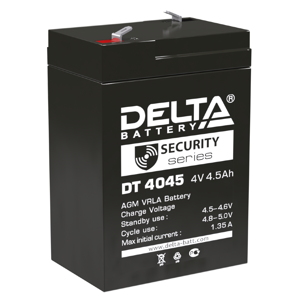 Все DELTA battery DT 4045 (47мм) аккумуляторные батареи для охранно-пожарных систем видеонаблюдения в магазине Vidos Group