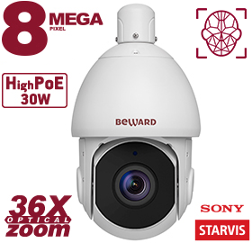 Купольная IP камера PTZ Beward SV5018-R36