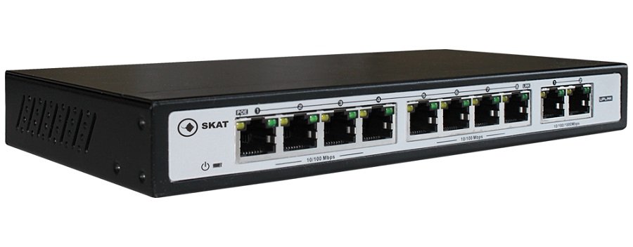 Все БАСТИОН SKAT PoE-8E-2G коммутатор РоЕ видеонаблюдения в магазине Vidos Group