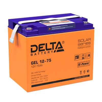 DELTA battery GEL 12-75