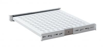 TLK SHFC-800R-GY Полка выдвижная TLK, 19", Ш418хГ800мм, для шкафа и стойки глубиной 1000мм, сера