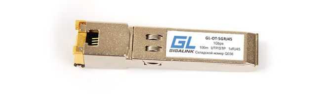 Все GIGALINK GL-OT-SGRJ45 SFP модули 1G двухволоконные и UTP видеонаблюдения в магазине Vidos Group