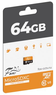 Fox Флеш карта microSDXC 64Gb Class 10 U3