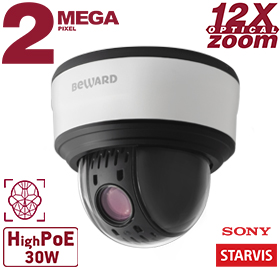 Купольная IP камера PTZ Beward SV2017-MR12