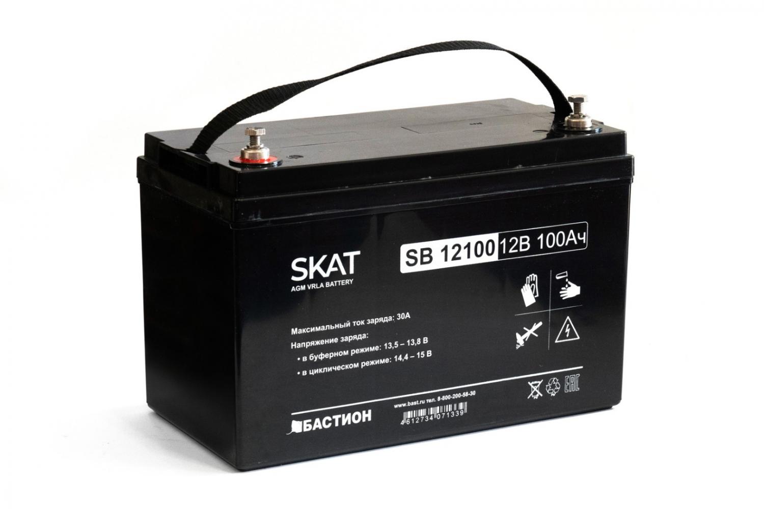 Все Бастион SKAT SB 12100 акб свинцово-кислотная тип agm 12v видеонаблюдения в магазине Vidos Group