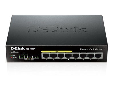 D-Link DGS-1008P/B1A коммутатор