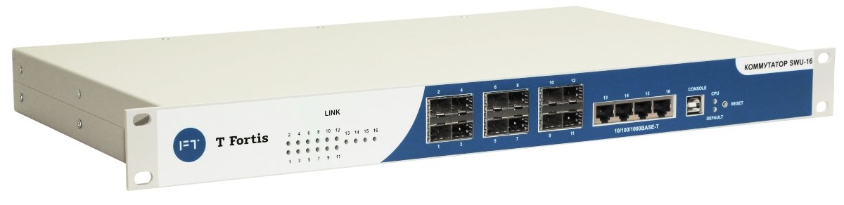 TFortis SWU-16T • 16 портовый неуправляемый коммутатор с PoE