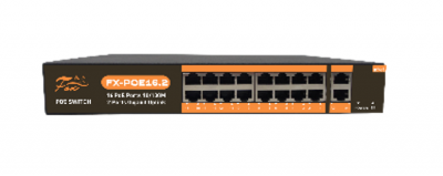 Fox FX-POE16.2 коммутатор 18 портов 10/100/1000 Мбит/с, 16хPoE