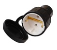 Р16-361 Гнездо с крышкой 16А 250V 2P IP44 с/з КАУЧУК (48 шт/уп)