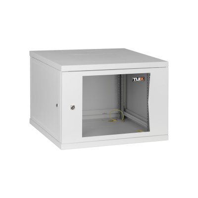TLK TWI-126060-R-G-GY Настенный разборный шкаф 19", 12, стеклянная дверь, Ш600хВ569хГ600мм