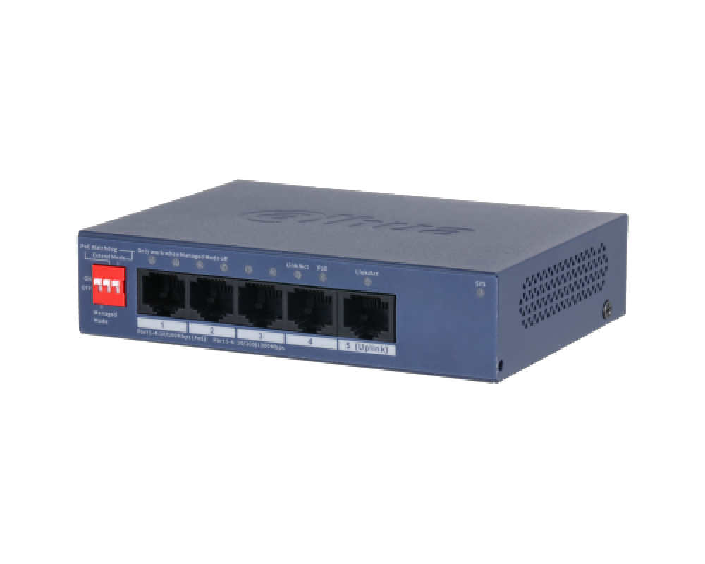 Купить коммутатор poe с функцией облачного управления 100 мбит/с dh-cs4005-4et1gt-36 dahua