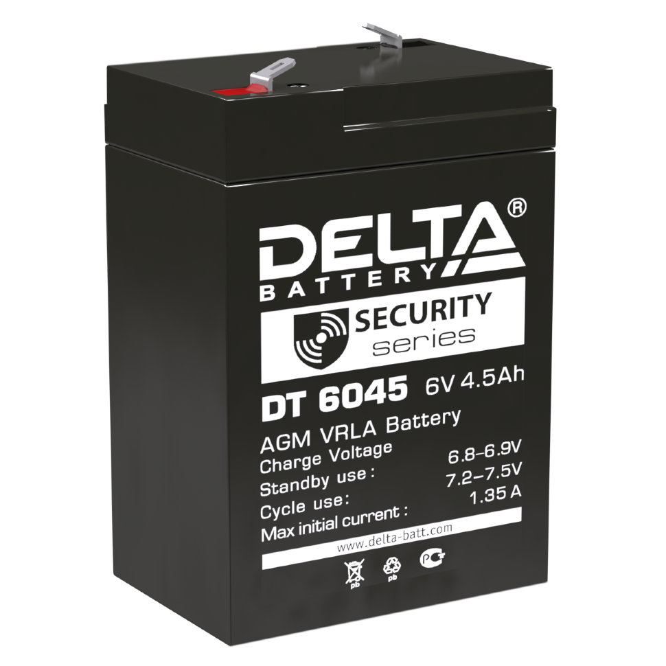 Все АКБ Delta DT 6045 Аккумулятор герметичный свинцово-кислотный видеонаблюдения в магазине Vidos Group