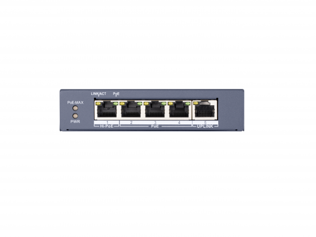 Все Hikvision DS-3E0505HP-E сетевой коммутатор без РоЕ видеонаблюдения в магазине Vidos Group
