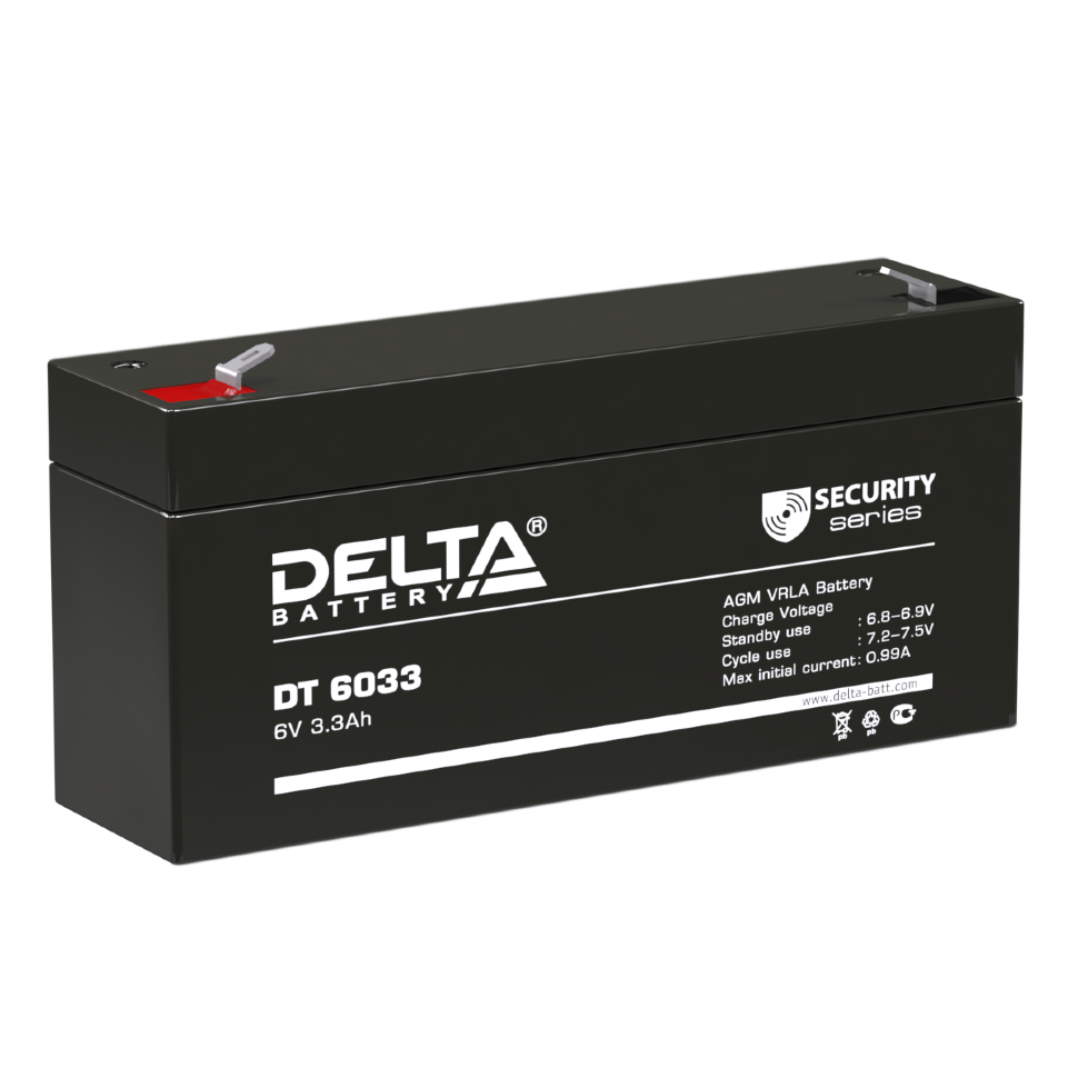 DELTA battery DT 6033 (125) аккумуляторные батареи для охранно-пожарных систем