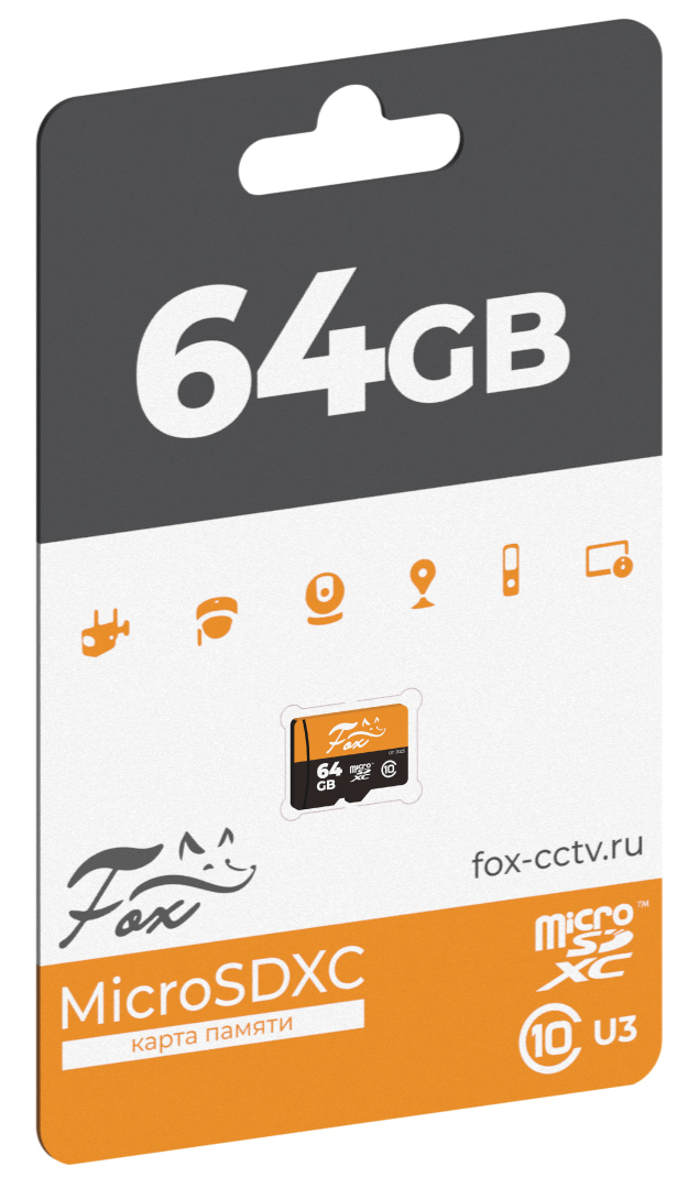 Все Fox Флеш карта microSDXC 64Gb Class 10 U3 видеонаблюдения в магазине Vidos Group
