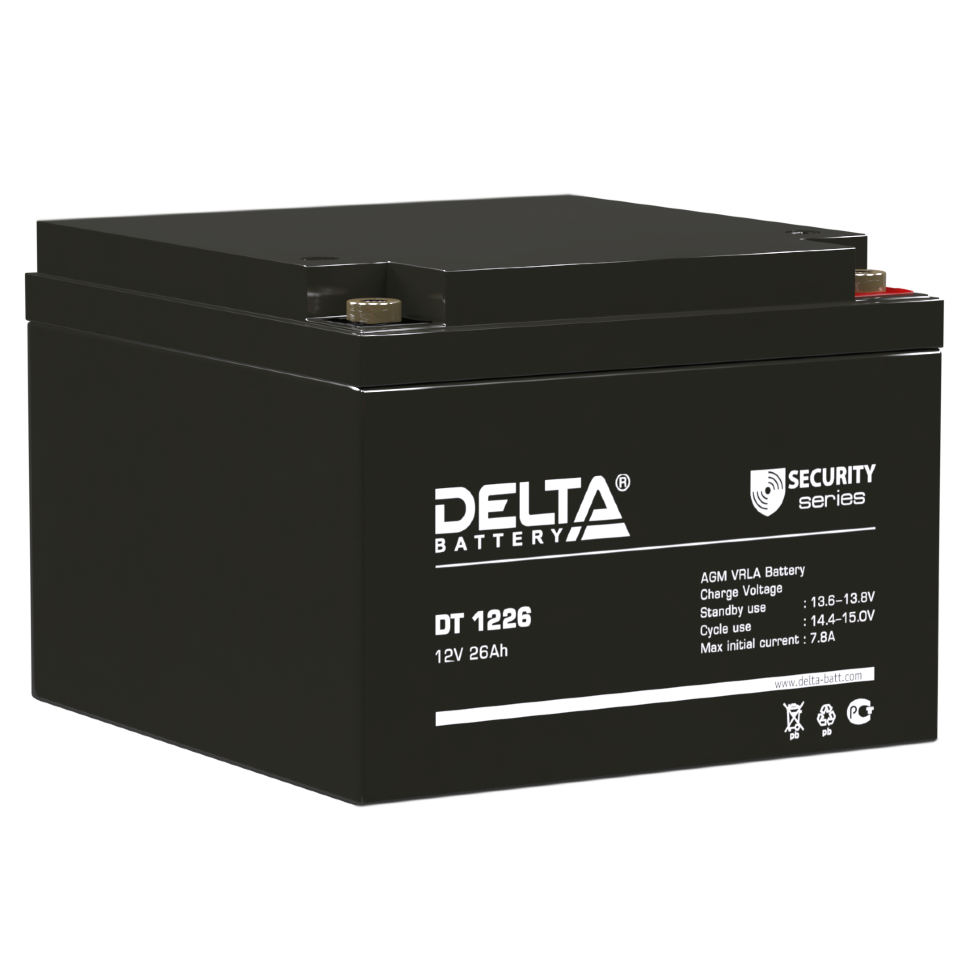 Все АКБ Delta DT 1226 Аккумулятор герметичный свинцово-кислотный видеонаблюдения в магазине Vidos Group