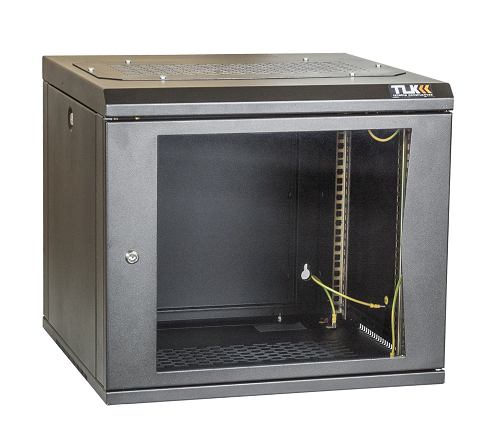 Все TLK TWI-096045-R-G-BK Настенный разборный шкаф 19", стеклянная дверь, Ш600хВ436хГ450мм видеонаблюдения в магазине Vidos Group