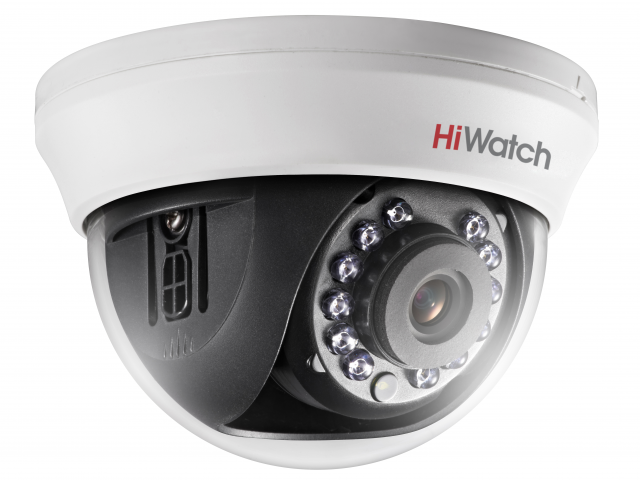 HiWatch DS-T591(C) 2.8mm 5Мп внутренняя купольная HD-TVI камера с ИК-подсветкой до 20м