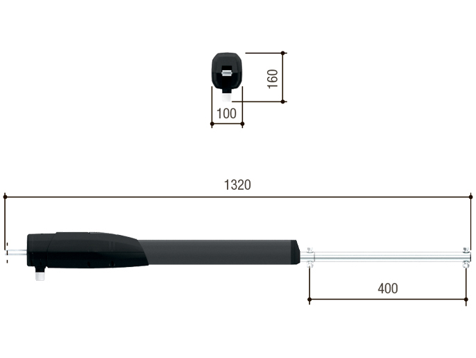 Все САМЕ ATS30AGS Привод 230 В линейный, самоблокирующийся, со встроенными концевыми выключателями, для створок до 3 м. видеонаблюдения в магазине Vidos Group