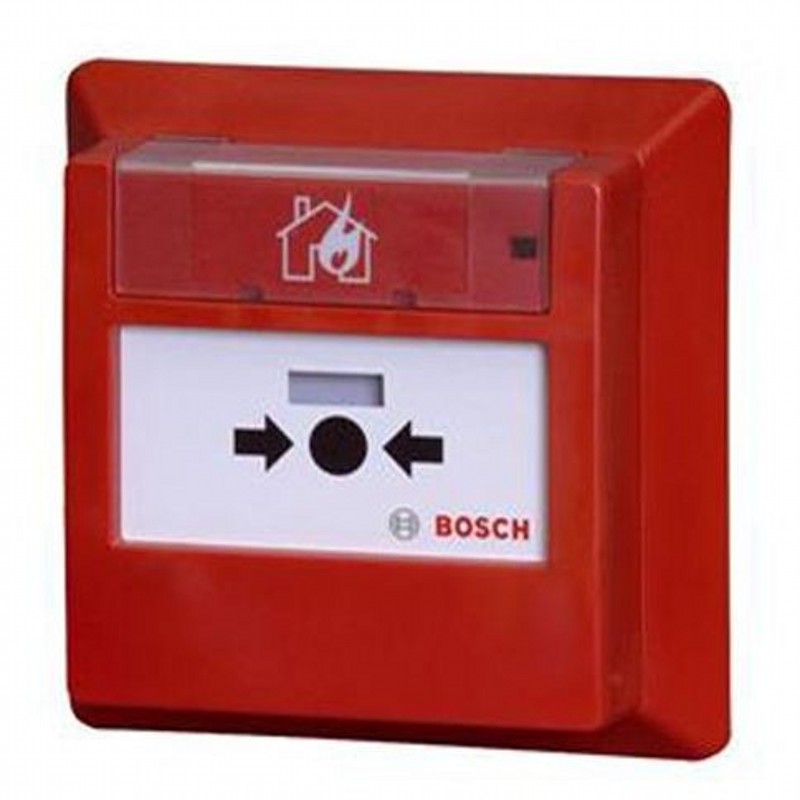 FMC-420RW-GFGRD Адресный ручной пожарный извещатель серии FMC-420RW, внутренний, врезной, красный, стеклянная вставка Bosch