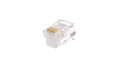 NETLAN EC-UP8P8C-5E-003-TR-1000 Коннектор RJ45/8P8C под витую пару, покрытие 3мкд