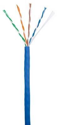 NETLAN EC-UU004-5E-PVC-BL Кабель U/UTP 4 пары, Кат.5e (Класс D),100МГц, одножильный, BC (чис