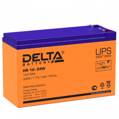 АКБ Delta HR 12-34W Аккумулятор герметичный свинцово-кислотный