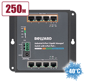 Все Коммутатор Ethernet с поддержкой PoE Beward STWP-08HP4 видеонаблюдения в магазине Vidos Group
