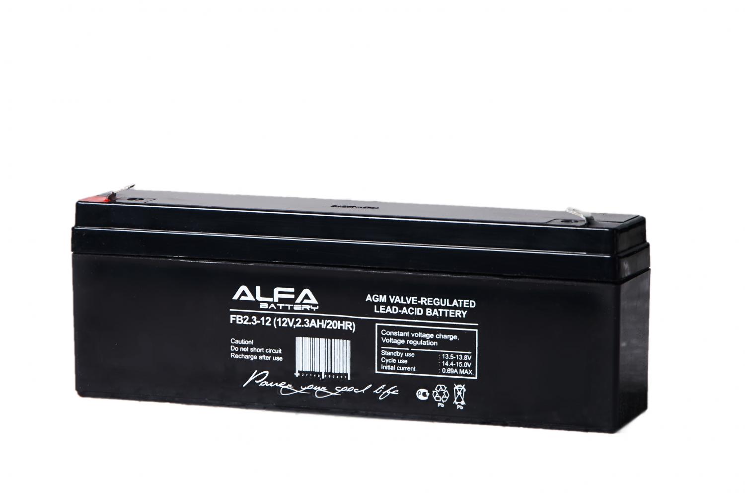 Все АКБ ALPHA 12В-2,3А/ч Аккумулятор видеонаблюдения в магазине Vidos Group
