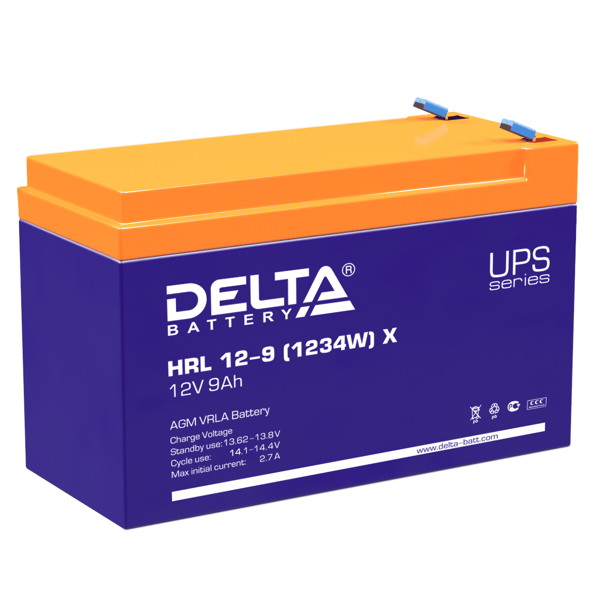 Все АКБ Delta HRL 12-9 X Аккумулятор герметичный свинцово-кислотный видеонаблюдения в магазине Vidos Group