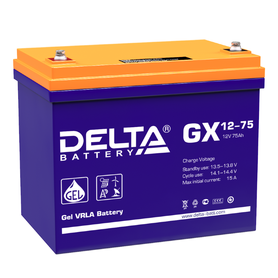 Все DELTA battery GX 12-75 видеонаблюдения в магазине Vidos Group