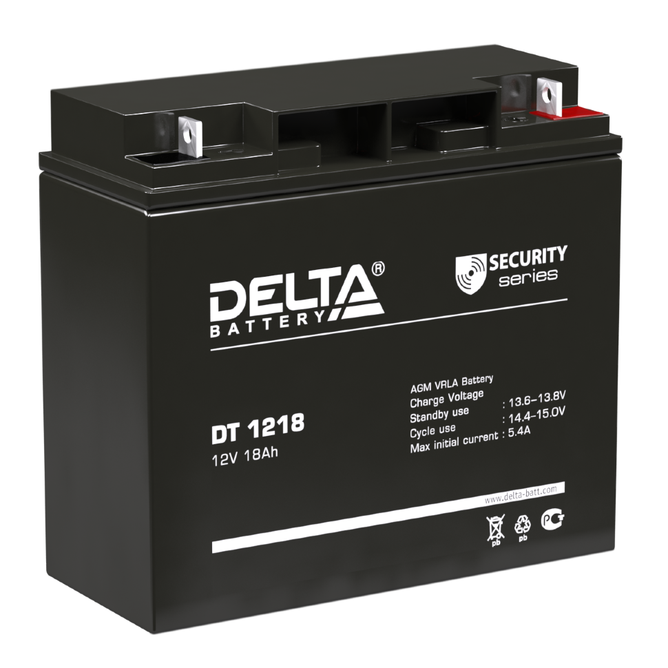 Все АКБ Delta DT 1218 Аккумулятор герметичный свинцово-кислотный видеонаблюдения в магазине Vidos Group