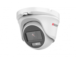 HiWatch DS-T203L 6 мм 2Мп уличная купольная HD-TVI камера с LED-подсветкой до 20м и технологией ColorVu