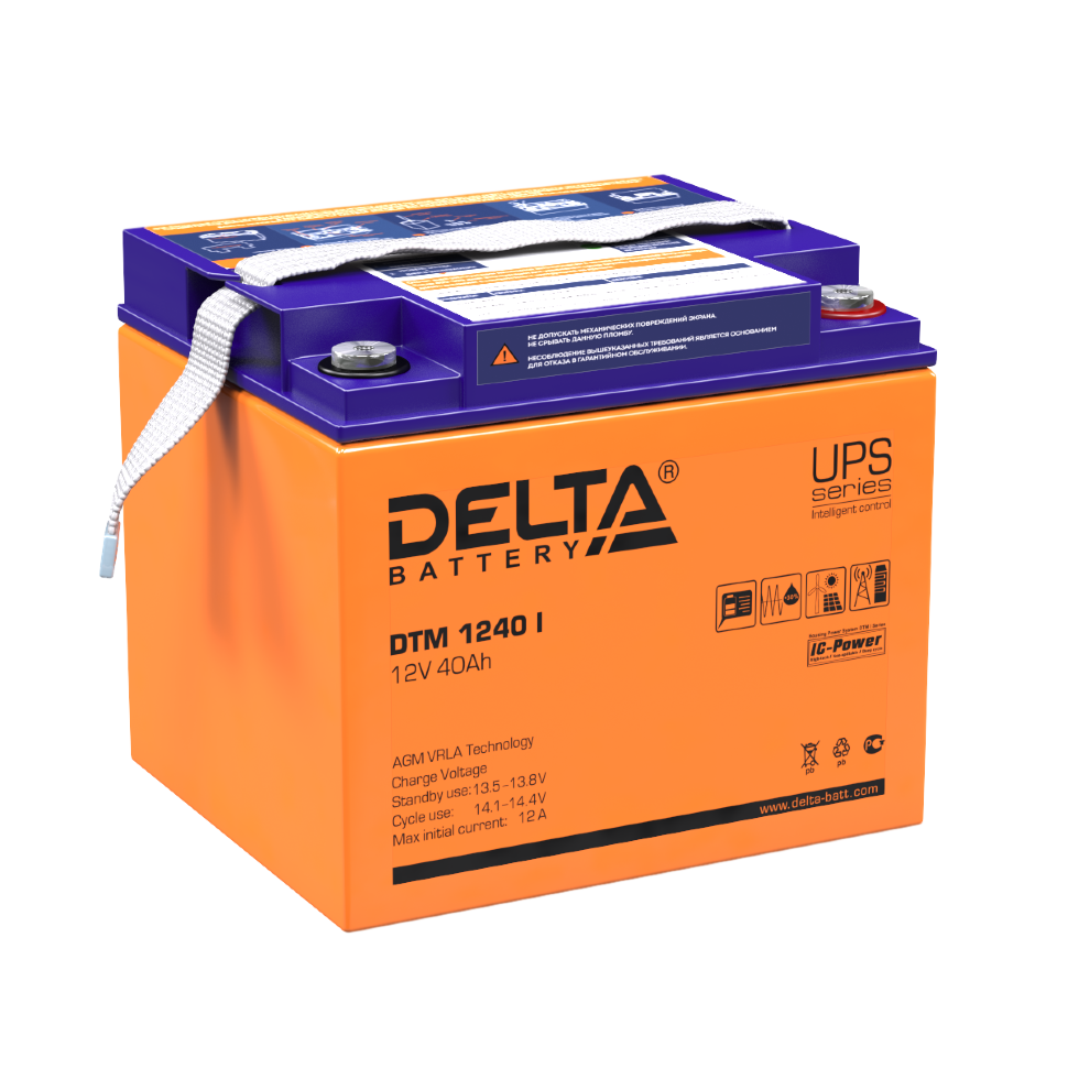 Все DELTA battery DTM 1240 I универсальная серия аккумуляторов видеонаблюдения в магазине Vidos Group