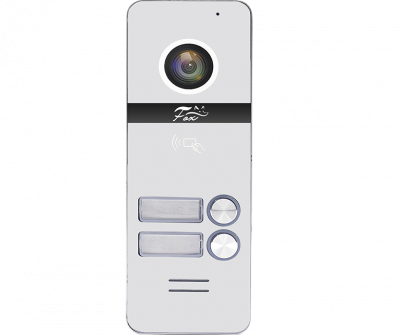 Fox FX-CP80 (Серебро) (2КН) вызывная AHD видео панель (1080p) 2-е кнопки вызова + считыватель Mifare