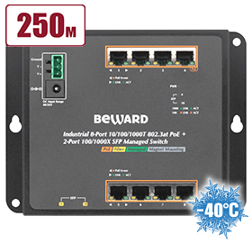 Все Коммутатор Ethernet с поддержкой PoE Beward STWP-0802HP видеонаблюдения в магазине Vidos Group