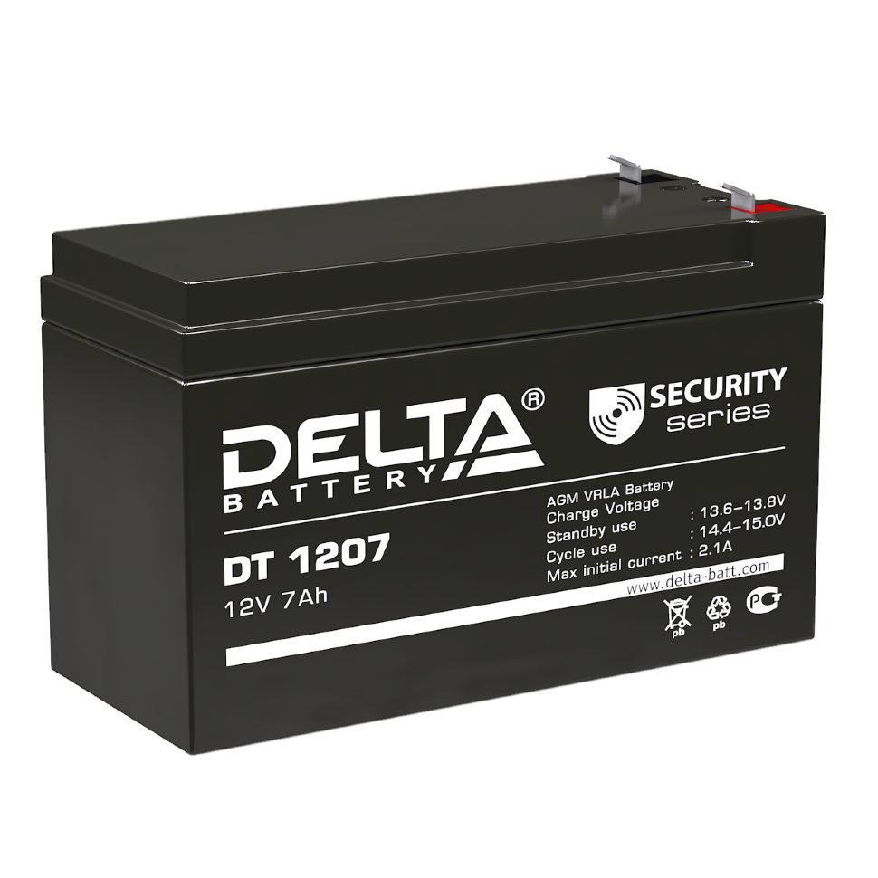 Все АКБ Delta DT 1207 Аккумулятор герметичный свинцово-кислотный видеонаблюдения в магазине Vidos Group