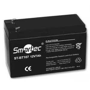 Все Smartec ST-BT107 аккумулятор 12 В, 7 Ач, видеонаблюдения в магазине Vidos Group
