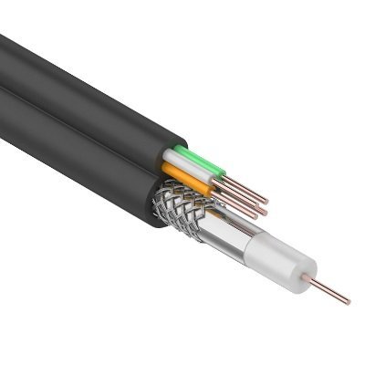 Rexant ккСВ-п+4х0,5 мм, (01-4022) кабель комбинированный для видеонаблюдения
